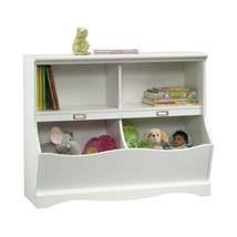 White Bookcase Footboard: Space-Saving Bed Storage Solution - $161.99