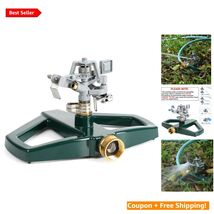 Adjustable All Metal Pulsating Sprinkler for Large Lawns – Rust-Resistan... - $58.36
