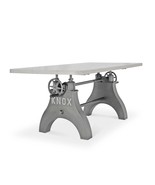 KNOX Industrial Writing Table Desk Base - Adjustable Height - White Marble - $3,597.66