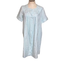 Collette by Miss Elaine Vintage Short Sleeve Button down robe Night Gown... - $27.77