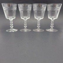Set of 4 Vintage Woodstock by TIFFIN-FRANCISCAN Claret Wine / Water - £38.03 GBP