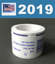 100-1000 Sheets of 1-10 Rolls Flag 2019 Forever Stamps for Cards Wedding... - $23.99+