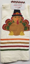 1 Printed Kitchen Towel (15&quot; X 25&quot;) Fall, Thanksgiving Day, Turkey &amp; Stripes, Am - £6.22 GBP