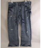 Xtreme Couture Men&#39;s Distressed Ripped Whiskered Embroidered Bootcut Jea... - $40.58 CAD