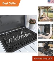 Durable Welcome Mat 29.5 x 17 Inches – Anti-Slip Artificial Grass Outdoo... - $812.66 MXN