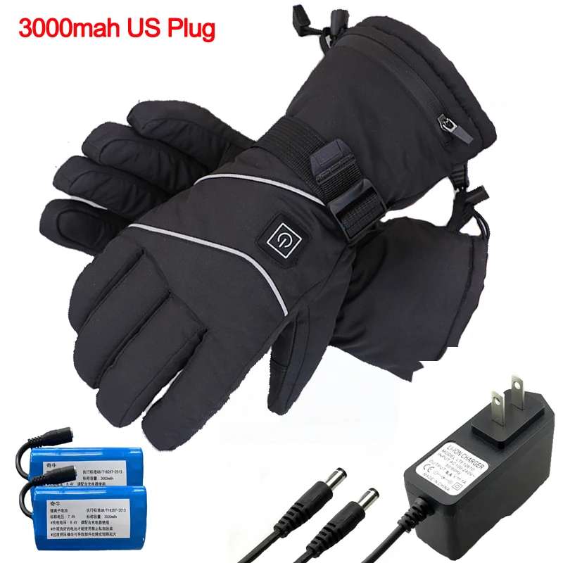 7.4V 4800mAh Battery Winter Rechargeable Electric Thermal Gloves Man Woman  Heat - £260.90 GBP