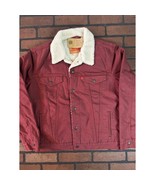 Levi&#39;s Red Denim Jacket with Sherpa Interior ~Neve Worn~ M - $54.45