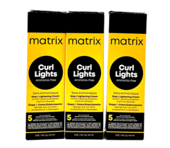 Matrix Curl Lights Ammonia Free Step 1 Lightening Cream 2 oz -3 Pack - £23.22 GBP