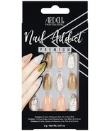 24-Ardell Nail Addict Premium Artificial Nail Set Pink Marble &amp; Gold ~ M... - $21.05 CAD