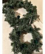 Holiday Pine Wreath tabletop Candle Holders - 2 - $57.44 CAD