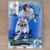 2017 Bowman Draft #BD-178 Evan White SIGNED Card Autograph Seattle Mariners - £2.31 GBP