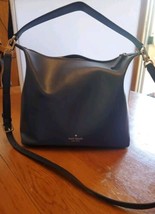 Kate Spade Full Grain Pebbled Leather Large Hobo Tote Bag Handbag Crossb... - £93.48 GBP