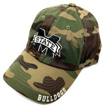 National Cap Solid Woodland Camo Mississippi State Bulldogs Logo Camouflage Curv - £23.02 GBP