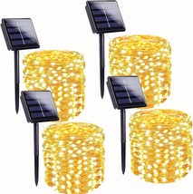 4Pack Each 40FT 100 LED Solar String Lights Solar Fairy Lights Outdoor Waterproo - £41.63 GBP