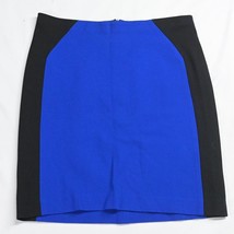 Ann Taylor 0 Royal Blue Black Colorblock Straight Pencil Skirt - £9.40 GBP