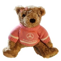 Herrington Bears Mercedes Benz 2006 Teddy Bear Pink Sweater Bow Jointed 13 in - £18.96 GBP