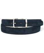 Paul Parkman Mens Belt Suede Navy Blue Hand-Painted Adjustable B06-NAVY - £117.72 GBP