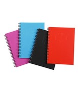 Spirax Hard Cover Twin Wire Notebook A4 Assorted (4pk) - £51.36 GBP