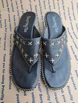 Ladies &quot;Something Else&quot; Black Leather Spike Heel size 38 Slip-on - $7.14