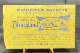 Vintage 1950&#39;s Disneyland Richfield Autopia Official Driver&#39;s License Card - $37.39