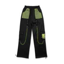 Gloomy Bear goth harajuku style vivid black and green pants - £54.67 GBP