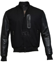 Michael B Jordan Kobe Destroyer Xxiv Battle Men Wool Genuine Leather Jacket - £79.59 GBP+