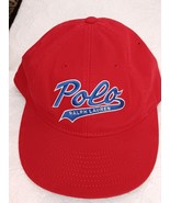 POLO RALPH LAUREN LOGO MEN LIMITED EDITION RED CAP HAT LEATHER STRAP OSF... - $75.09 CAD