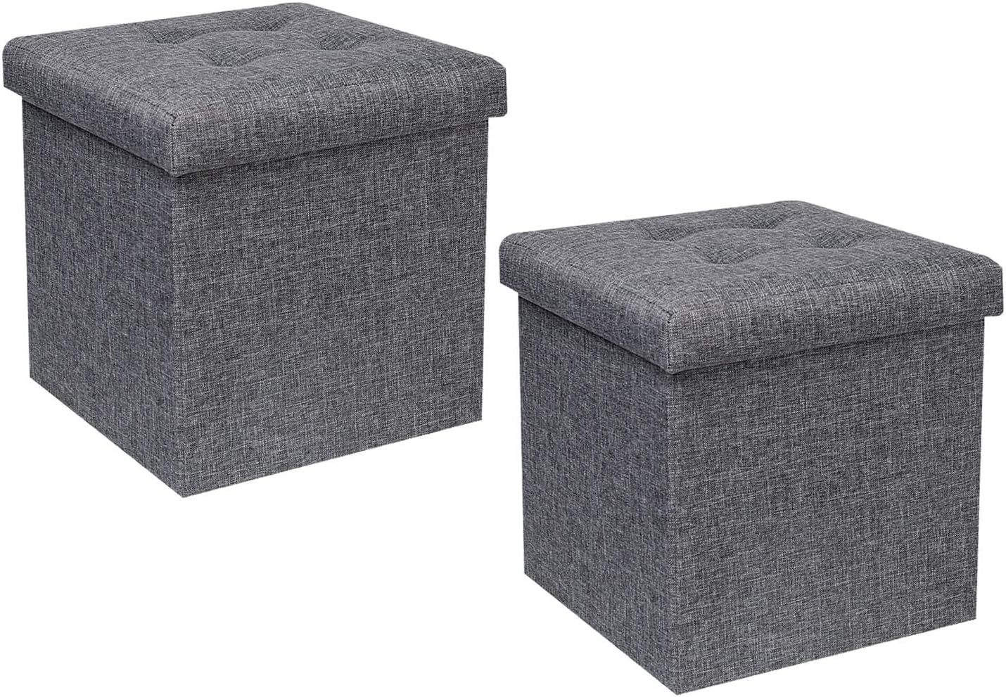 B Fsobeiialeo Storage Ottoman Cube, Toy Chest Folding Foot Rest Seat,, 2... - $44.92