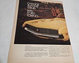1970 Ford Torino Yellow Change is in the Wind Two-Page Vintage Print Ad ... - $10.98