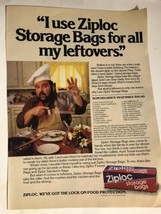 Vintage Ziplock Storage Bags Print Ad 1985 full page Dom Deluise - $7.91