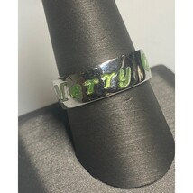 D&#39;joy UNISEX 925 STERLING SILVER AND ENAMEL BAND RING SIZE 9.5 SKY - $46.33