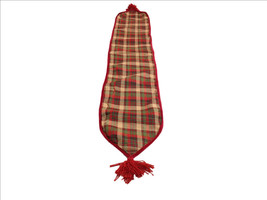 Melrose Plaid Table Runner w/Tassels 13x79 inches - £15.68 GBP
