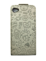 Leather Flip Case Tan wth Embossed Motifs for iPhone 5 Overstock Item  - £2.29 GBP