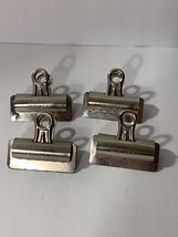 4 Vintage Boston Metal Clips No.3 Hunt MFG. Co. Statesville N.C. Group-4 - £6.67 GBP