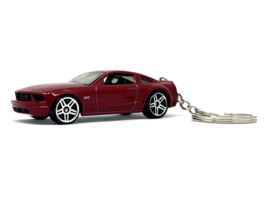 Hot Custom Car Keychain Rolling Wheels Race Car Keychain Red Mustang GT - $18.04