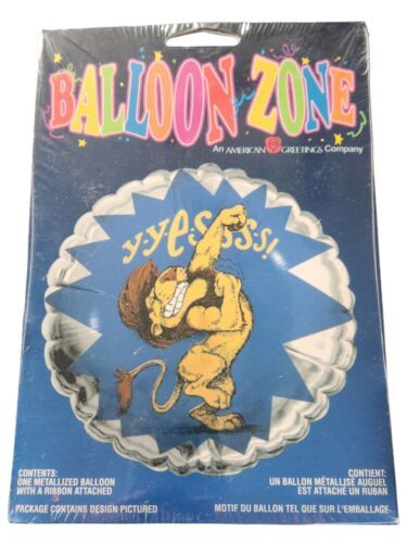 American Greetings Balloon Yesss! Lion Mylar Balloons 2 Ct Pkg Retro - $6.88