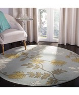 Hand-Tufted Round Area Rug 8x10 Wool Carpet for Bedroom Living Room or K... - $230.52+