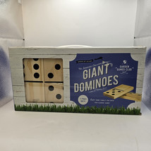 Family Fun Huge Wooden Dominoes On-the-Go Indoor Outdoor Game 28 Pcs - $557.70 MXN