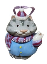 Hallmark Cookie Jar Friends Carmen Cat Ceramic Showcase Christmas Orname... - $6.64