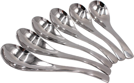 Set of 6-6.5 X1.8 Inches Functional Heavy-Weight Stainless Steel Soup Spoons Tab - £9.33 GBP