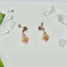 Stonelry Tourmaline Drop Earrings - Eiffel Tower Sunset - $100.00