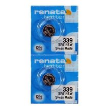 Renata 339 SR614SW Batteries - 1.55V Silver Oxide 339 Watch Battery (10 Count) - £4.67 GBP+