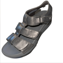 Vionic Tami Women&#39;s Platform Wedge Sandal Shoe Silver Pewter Metallic Size 6  - £28.76 GBP