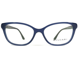 Bvlgari Eyeglasses Frames 4128-B 5145 Black Blue Cat Eye Full Rim 54-16-140 - $177.44