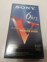 Sony Premium Grade T-120 6 Hours VHS Tape Blank Media Brand New Factory Sealed - £3.14 GBP