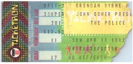 The Police Ticket Stub April 18 1982 East Rutherford New Jersey - £27.28 GBP