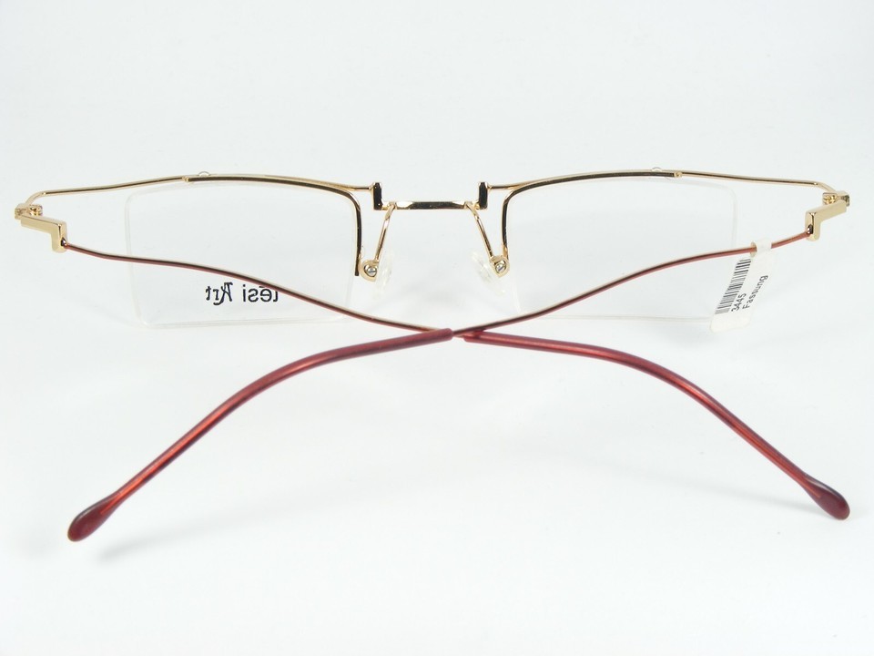 Vintage TESI Art by Ipotesi 346 06 RUST /GOLD EYEGLASSES GLASSES 39-25-140 Italy Item image 3