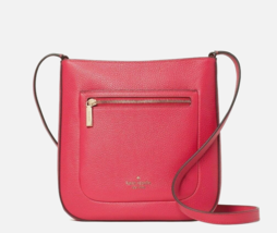 New Kate Spade Leila Top Zip Crossbody bag Pebble Leather Bright Rose - £67.55 GBP