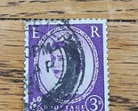 Great Britain Stamp Queen Elizabeth II 3d Used Heavy Cancel 297 - $0.94