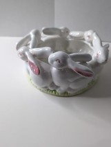 Ceramic EasterBunny Collectible Decor/Table centerpiece/candle/plant dis... - $22.16